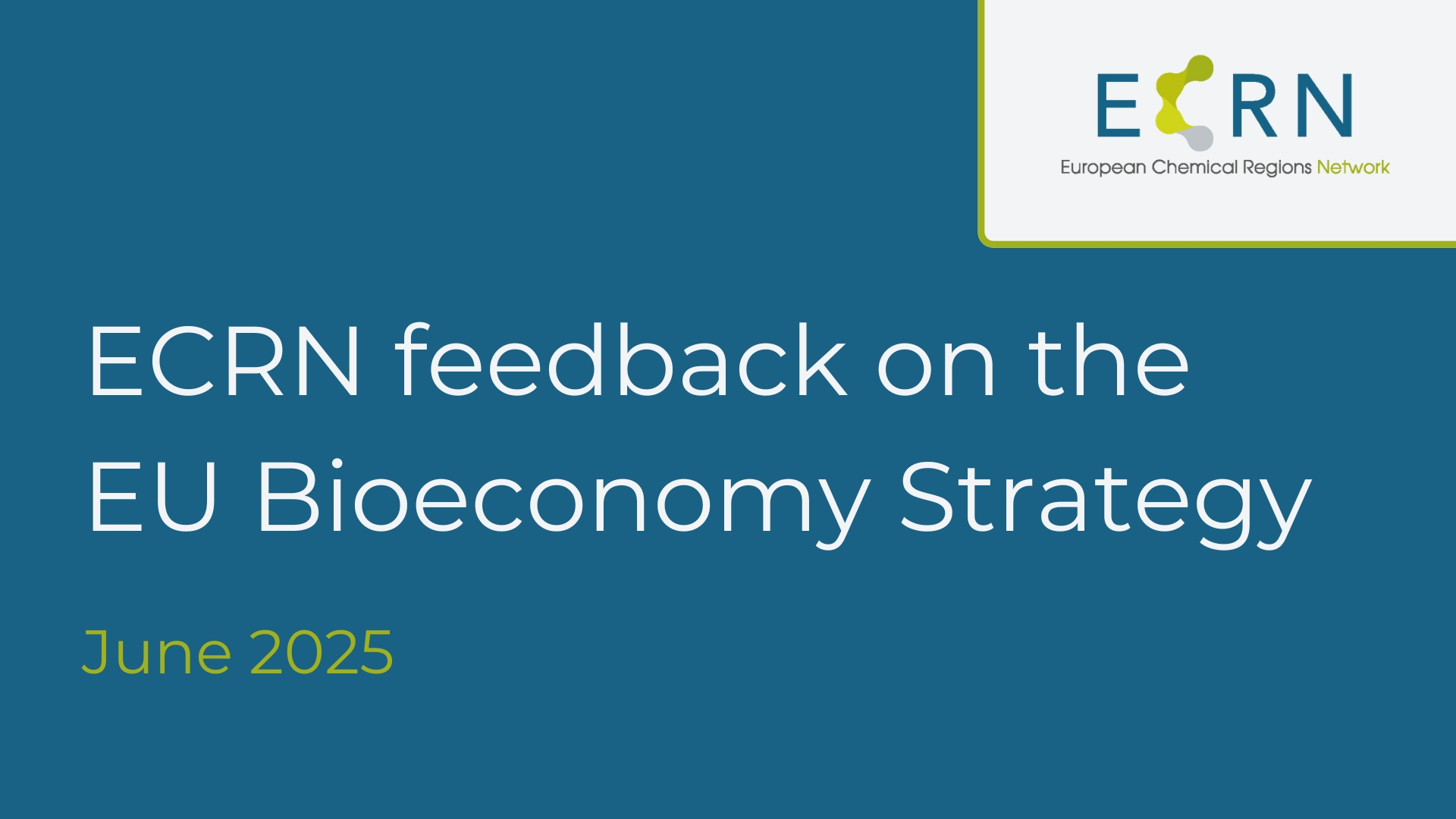 ECRN submitted the feedback on the EU Bioeconomy Strategy