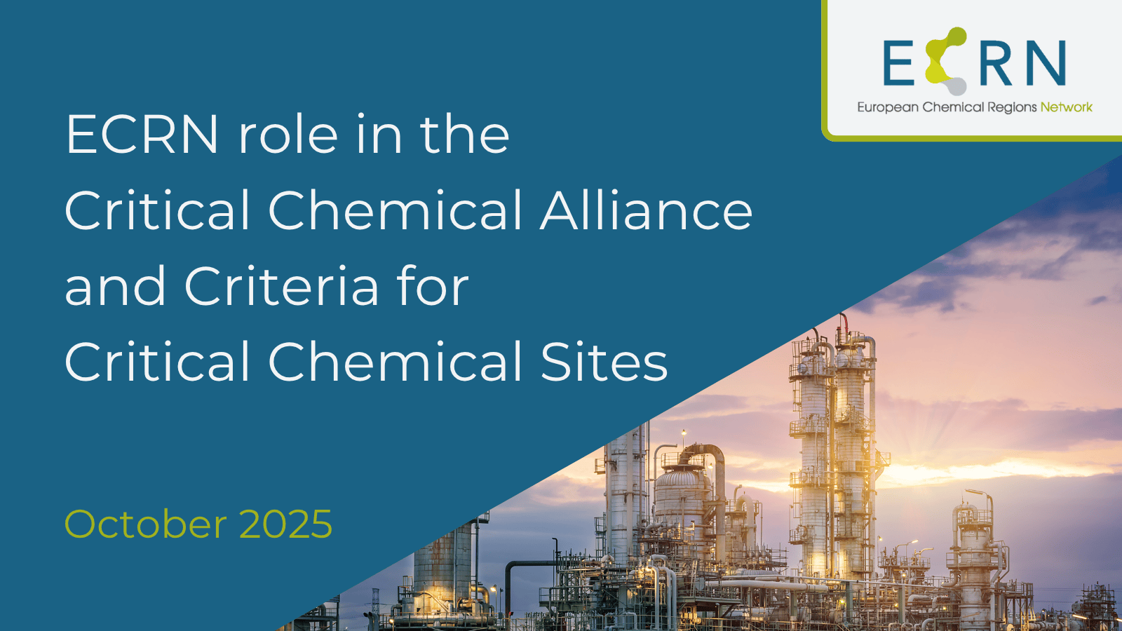 ECRN calls for a strong regional role in the EU’s Critical Chemical Alliance and Critical Chemical Sites initiative